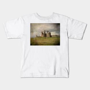 Artistic Dunstanburgh Castle in Northumberland Kids T-Shirt